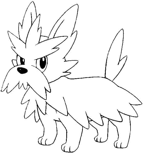 Desenho deHerdier Pokemon para colorir