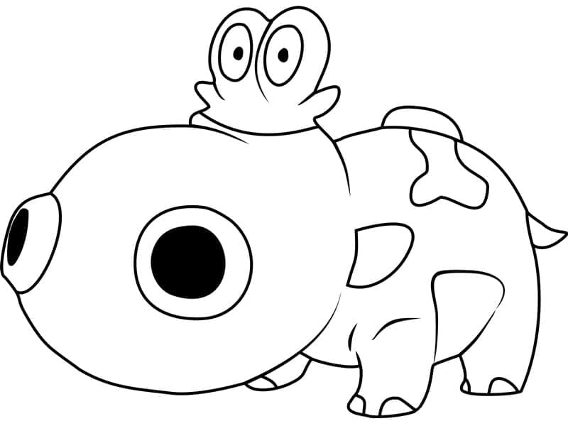 Desenho deHippopotas Pokemon para colorir