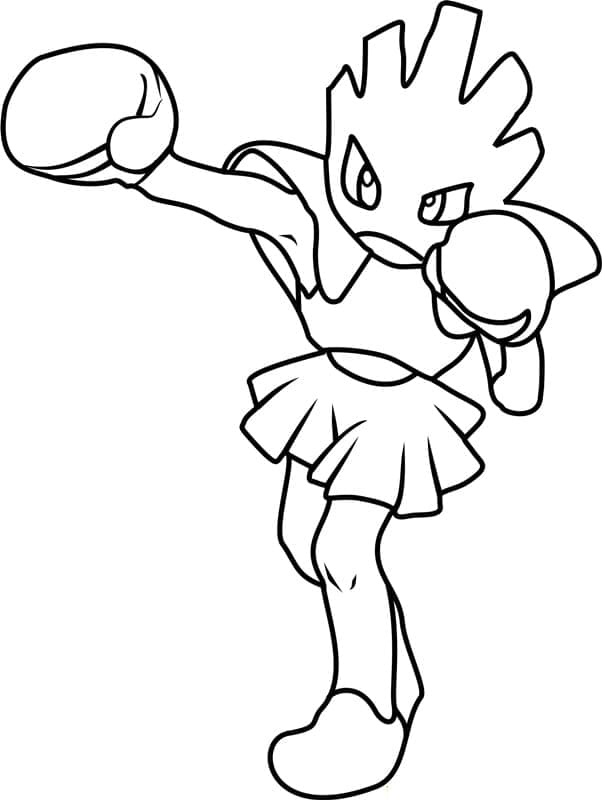 Desenho deHitmonchan Pokemon para colorir