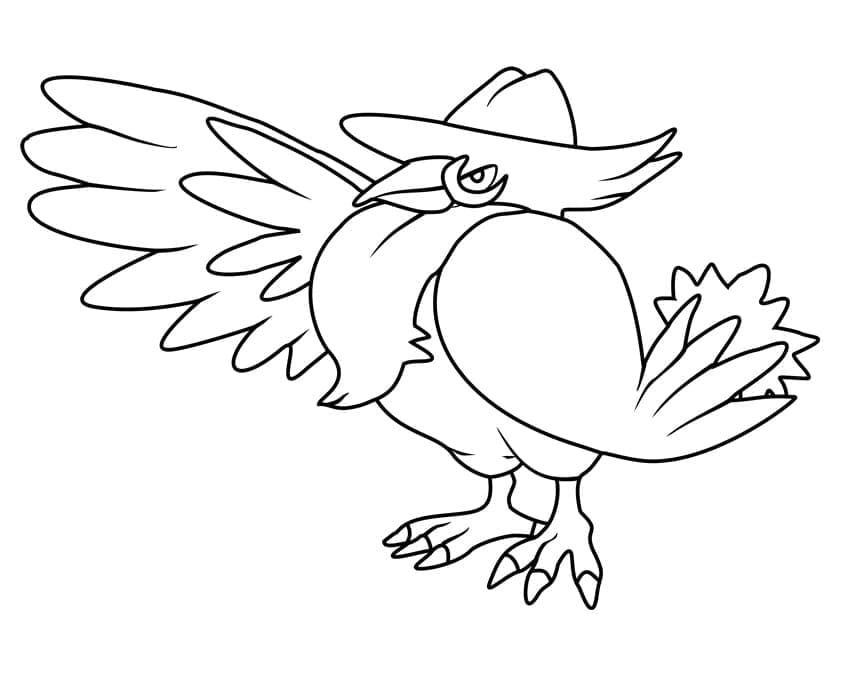 Desenho deHonchkrow Pokemon para colorir