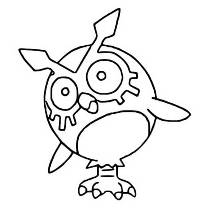 Desenho deHoothoot Pokemon para colorir