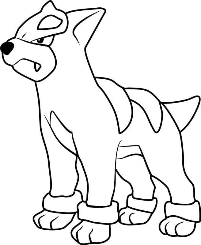 Desenho deHoundour Pokemon para colorir