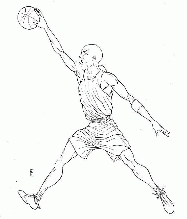 Desenho deImpressionante Michael Jordan para colorir