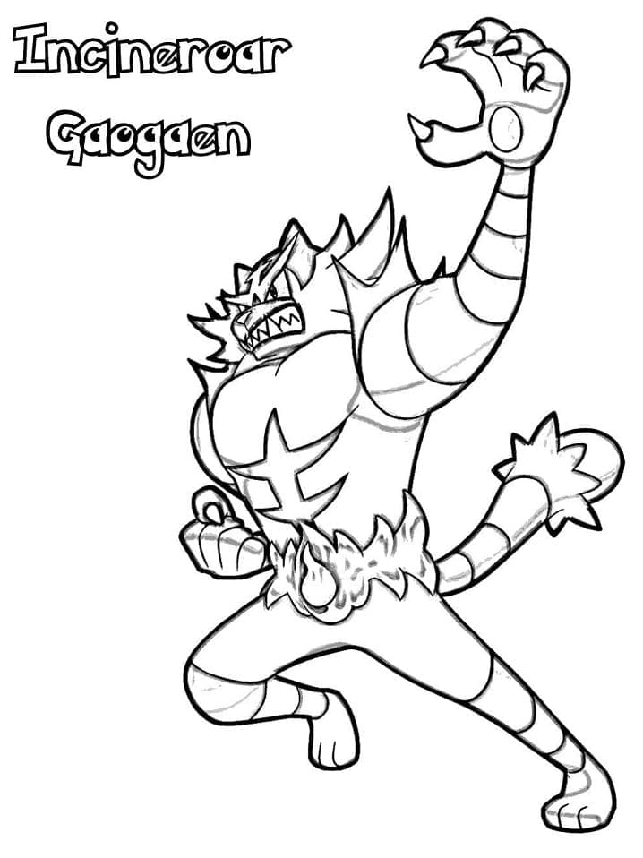 Desenho deIncineroar Pokemon para colorir