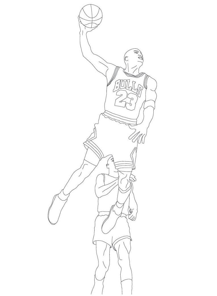 Desenho deIncrível Michael Jordan para colorir