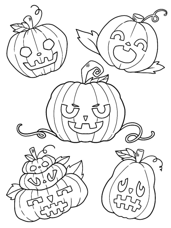 Desenho de Jack O Lantern de Halloween para colorir