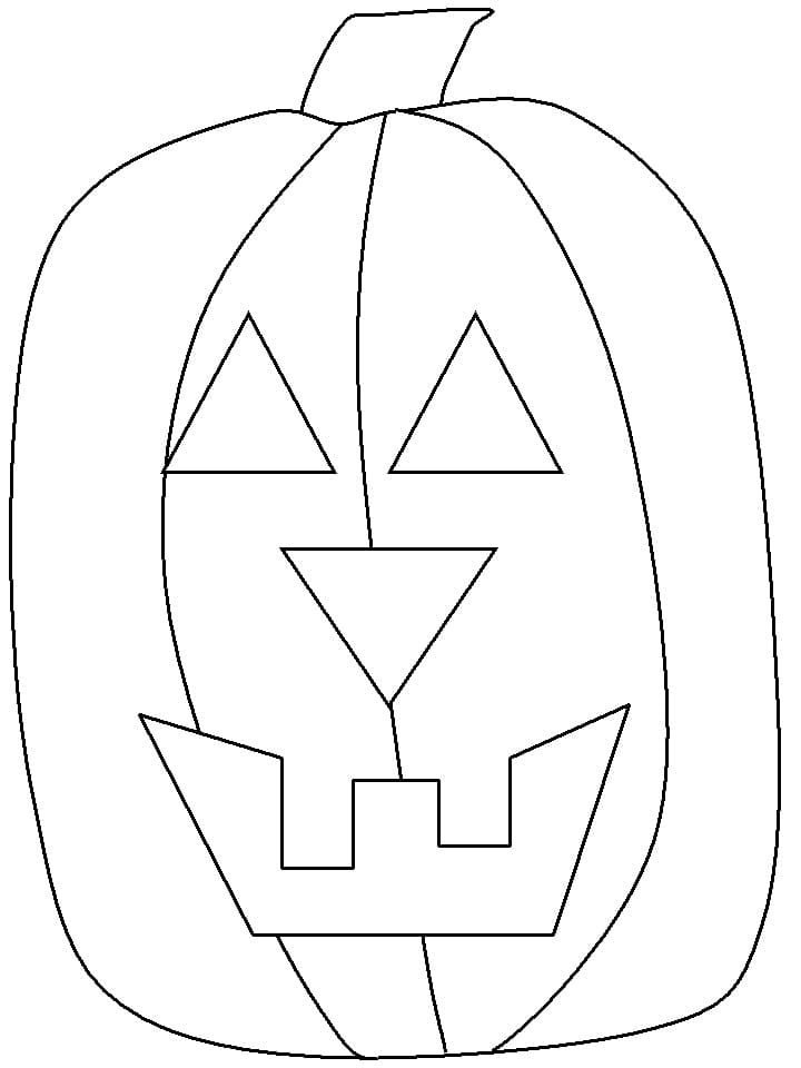 Desenho de Jack O Lantern Fácil para colorir