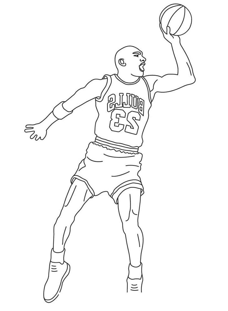 Desenho deJovem Michael Jordan para colorir