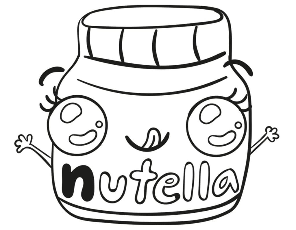 Desenhos de Nutella para colorir