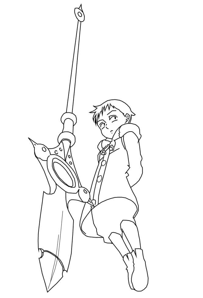 Desenho deKing de Nanatsu Taizai para colorir