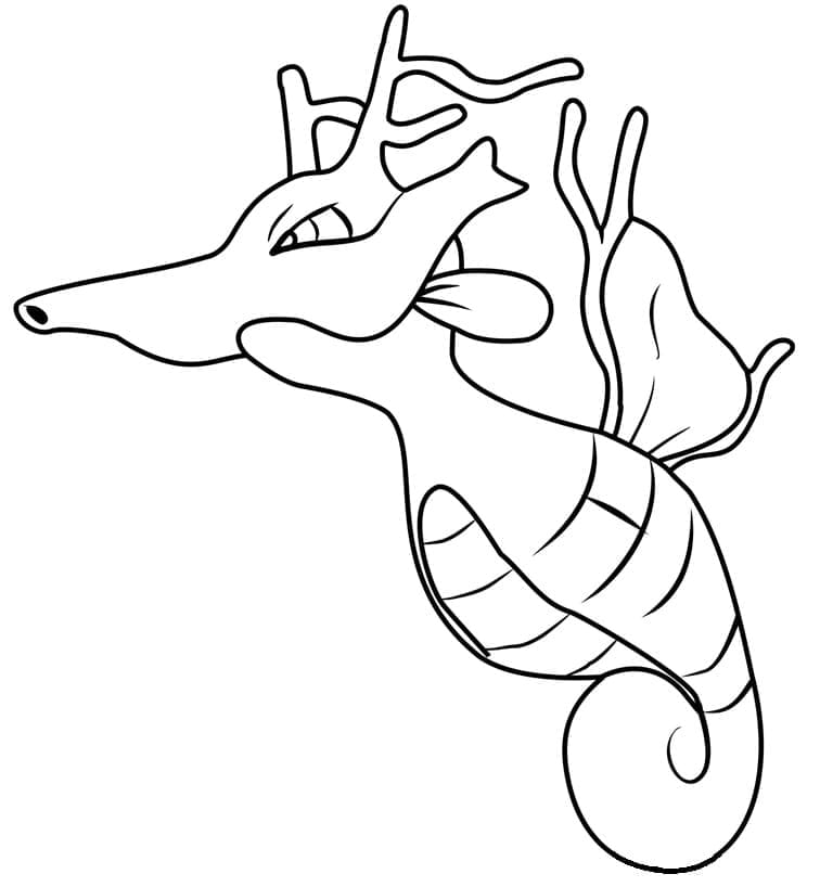 Desenho deKingdra Pokemon para colorir