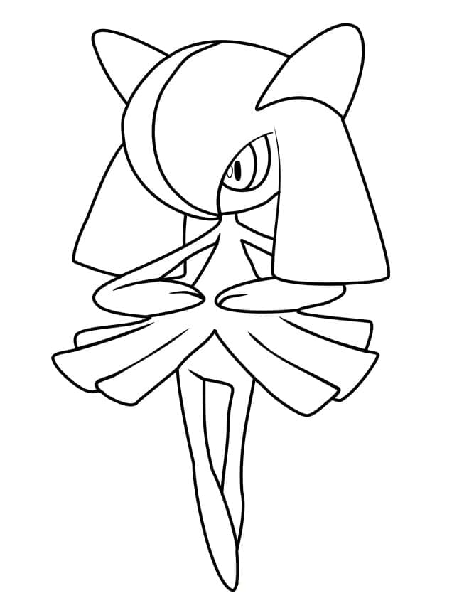 Desenho deKirlia Pokemon para colorir