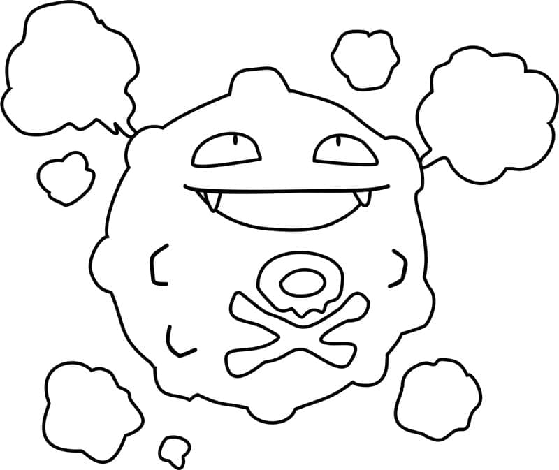 Desenho deKoffing Pokemon para colorir