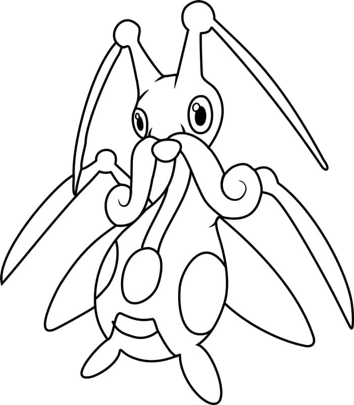 Desenho deKricketune Pokemon para colorir