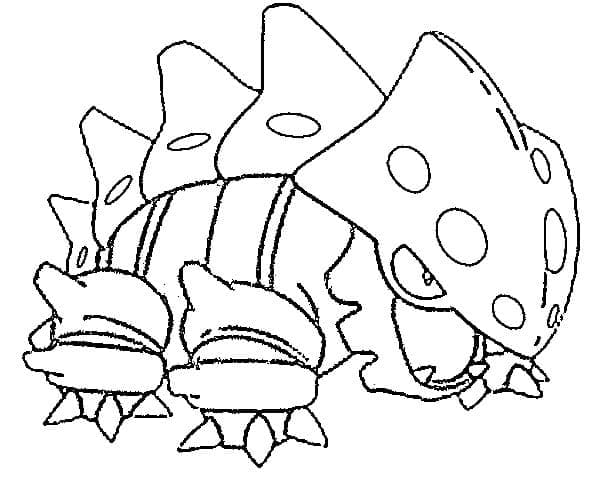 Desenho deLairon Pokemon para colorir