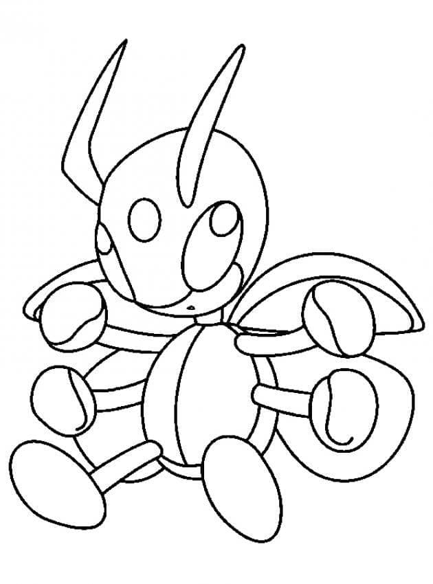 Desenho deLedian Pokemon para colorir