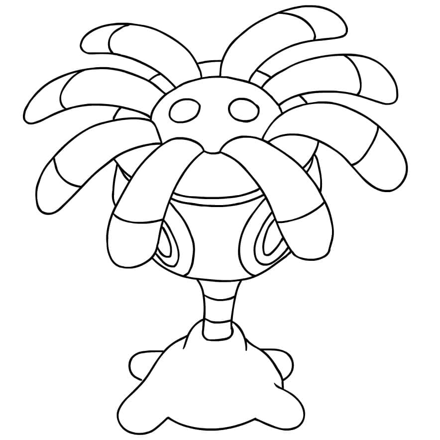 Desenho deLileep Pokemon para colorir