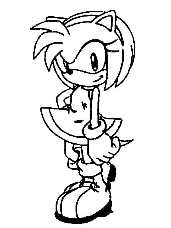 Desenho de Linda Amy Rose para colorir