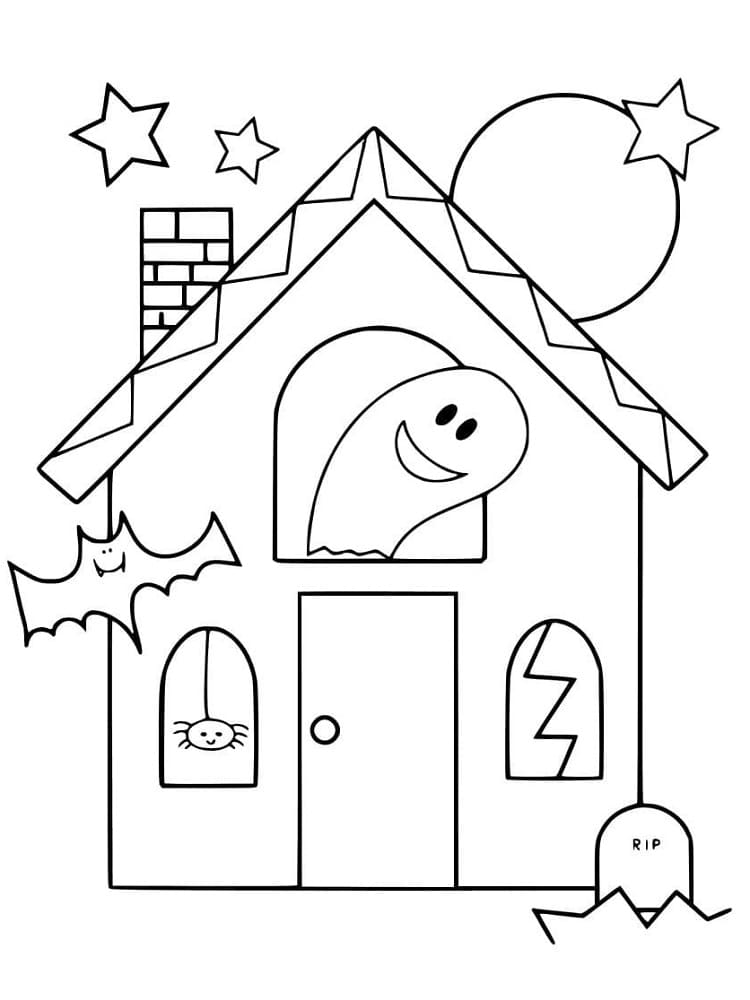 Desenho deLinda Casa Assombrada para colorir