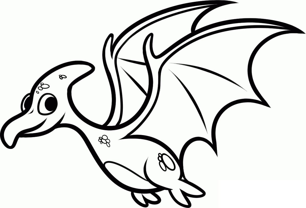 Desenho deLindo Pterodáctilo para colorir