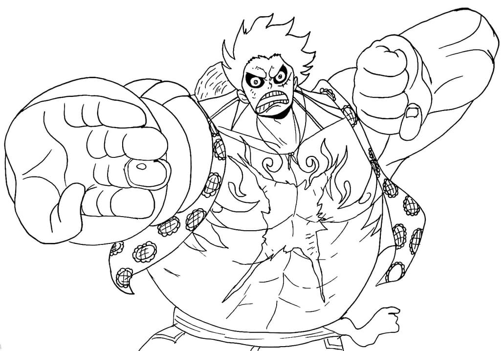 Desenho deLuffy Gear 4 para colorir