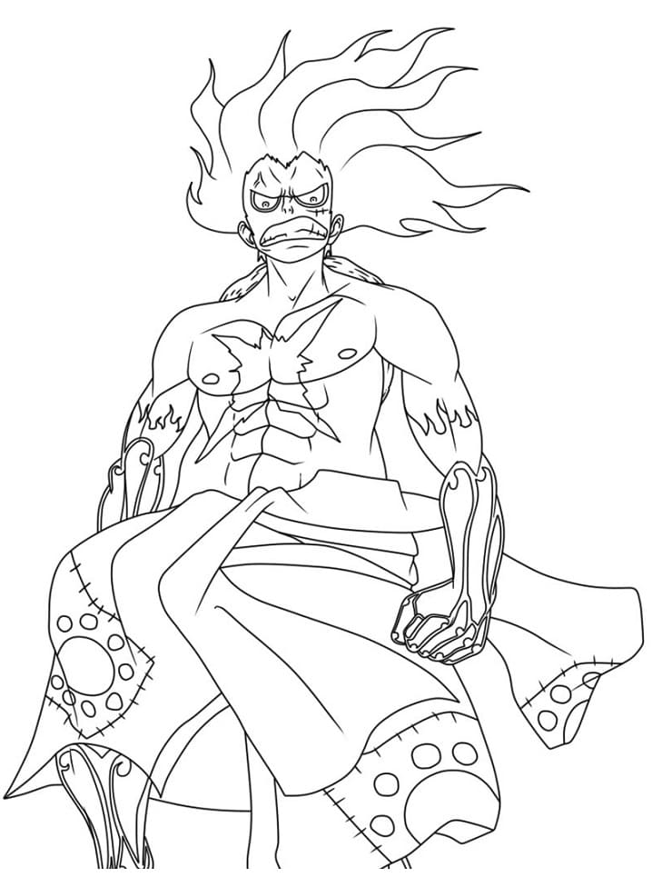 Desenho deLuffy Gear 4 Snakeman para colorir