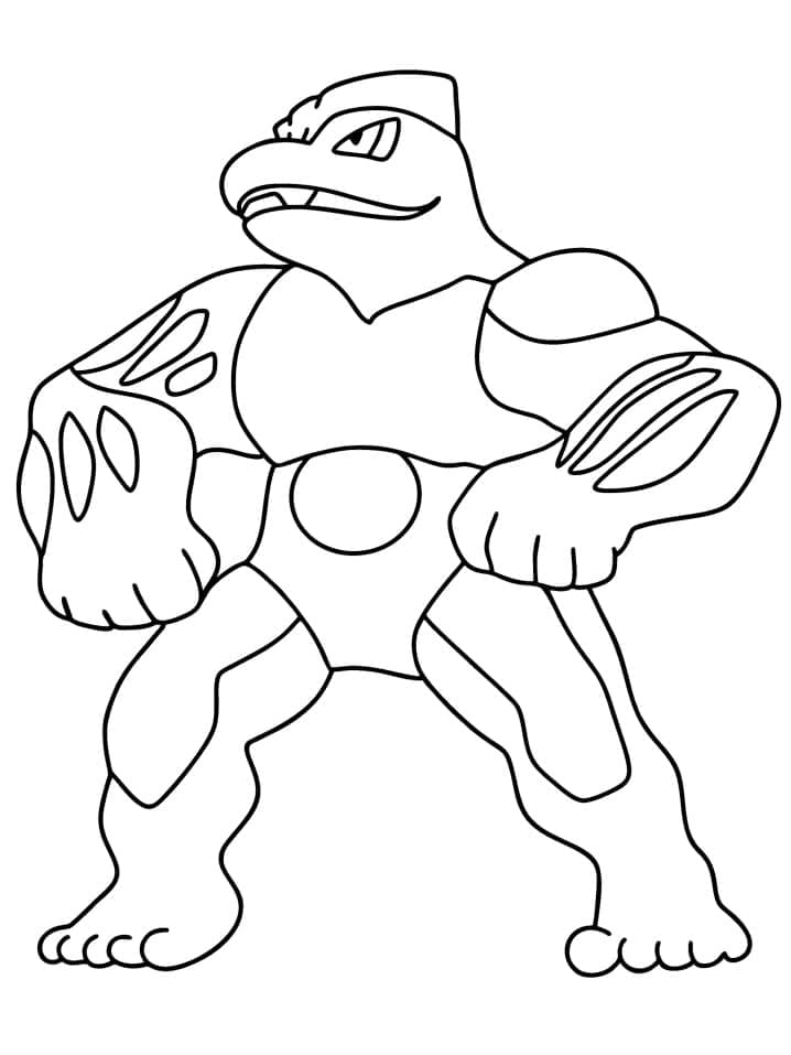 Desenho deMachoke Pokemon para colorir