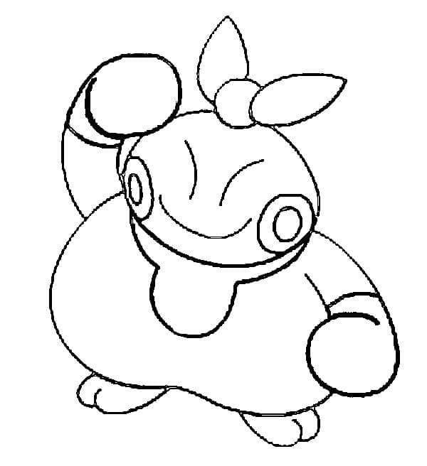 Desenho deMakuhita Pokemon para colorir