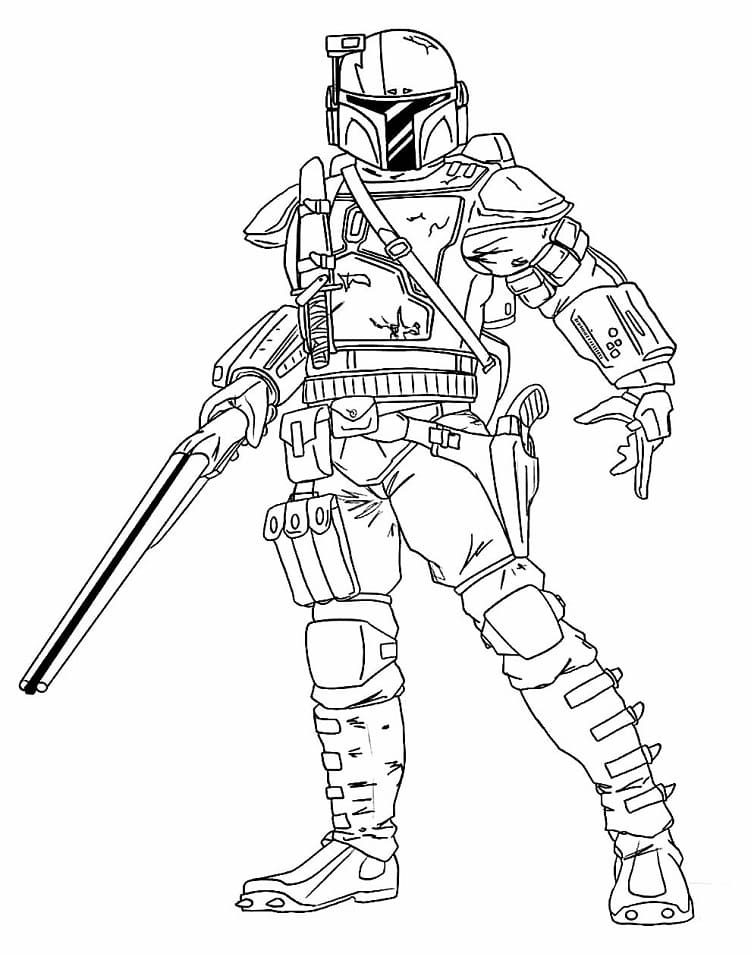 Desenho deMandalorian 1 para colorir