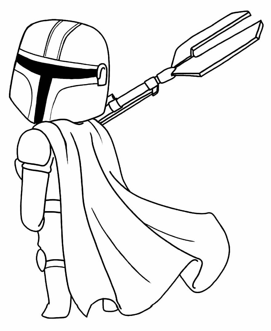 Desenho deMandalorian 4 para colorir