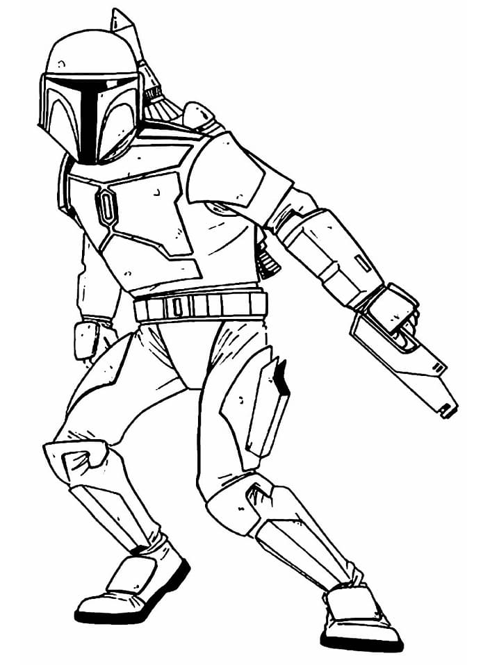 Desenho deMandalorian de Star Wars para colorir