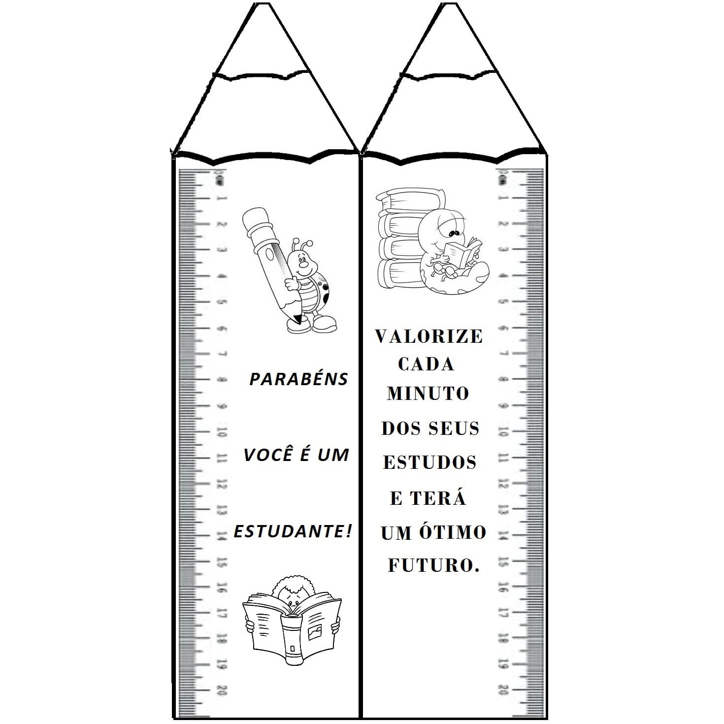 Desenho deMarcador de Livros - Dia do Estudante para colorir