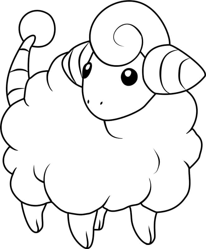 Desenho deMareep Pokemon para colorir