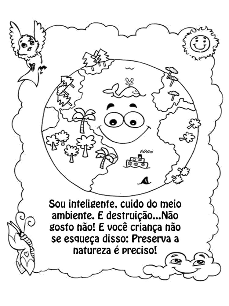 Desenho deMeio Ambiente 2 para colorir