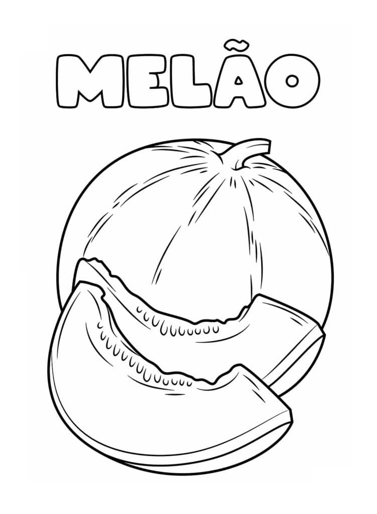 Desenho deMelão 4 para colorir