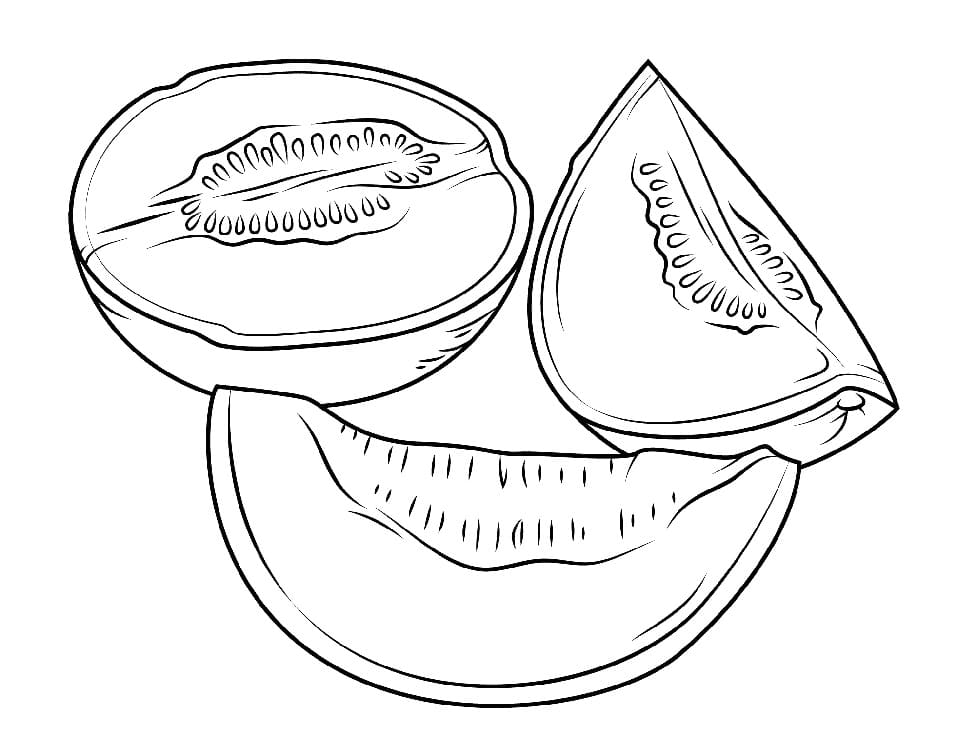 Desenho deMelão Aberto para colorir