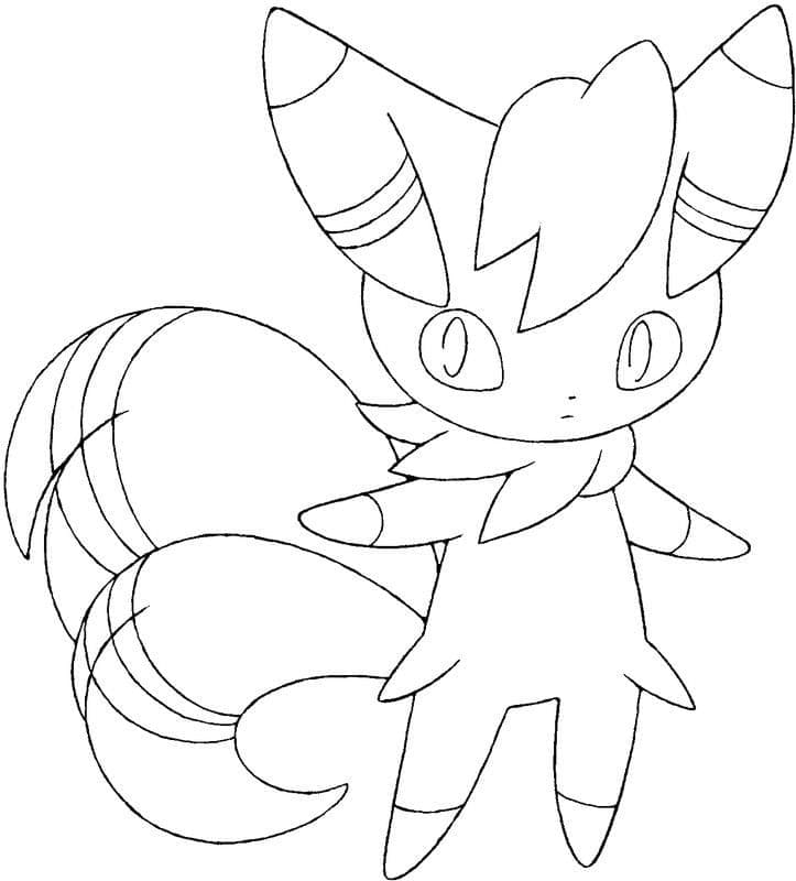 Desenho deMeowstic Pokemon para colorir