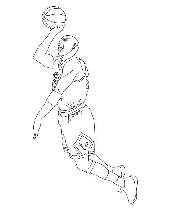 Desenho deMichael Jordan Dunk para colorir