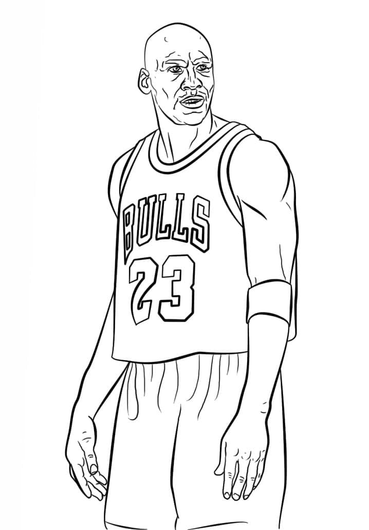 Desenho deMichael Jordan é Alto para colorir