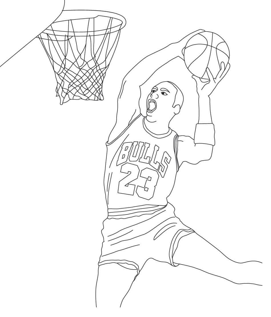 Desenho deMichael Jordan Maravilhoso para colorir