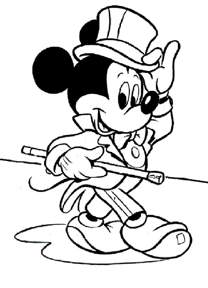 Desenho deMickey Mágico para colorir