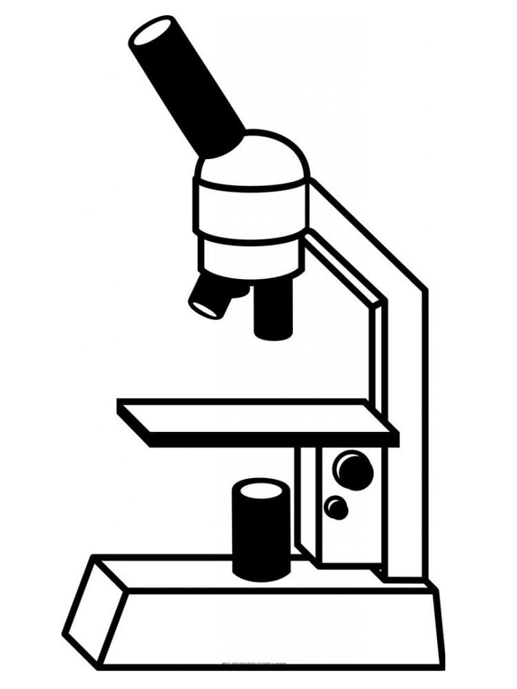 Desenho deMicroscópio no Laboratório para colorir