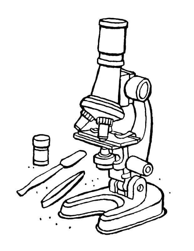 Desenho deMicroscópio Para Cientista para colorir