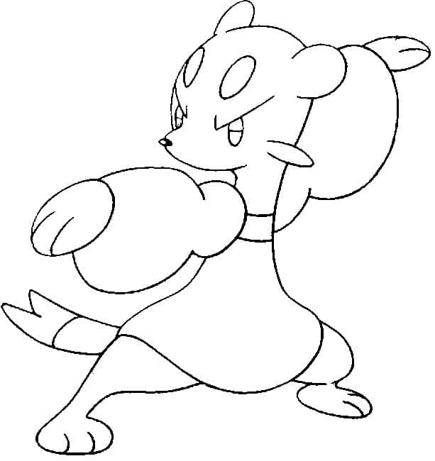 Desenho deMienfoo Pokemon para colorir