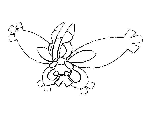 Desenho deMothim Pokemon para colorir