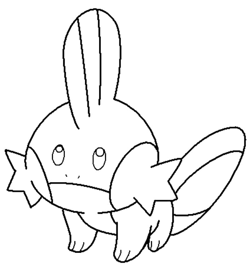 Desenho deMudkip Pokemon para colorir