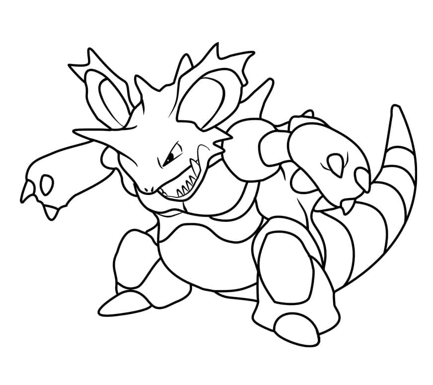 Desenho deNidoking Pokemon para colorir