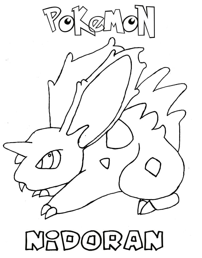 Desenho deNidoran(m) Pokemon para colorir