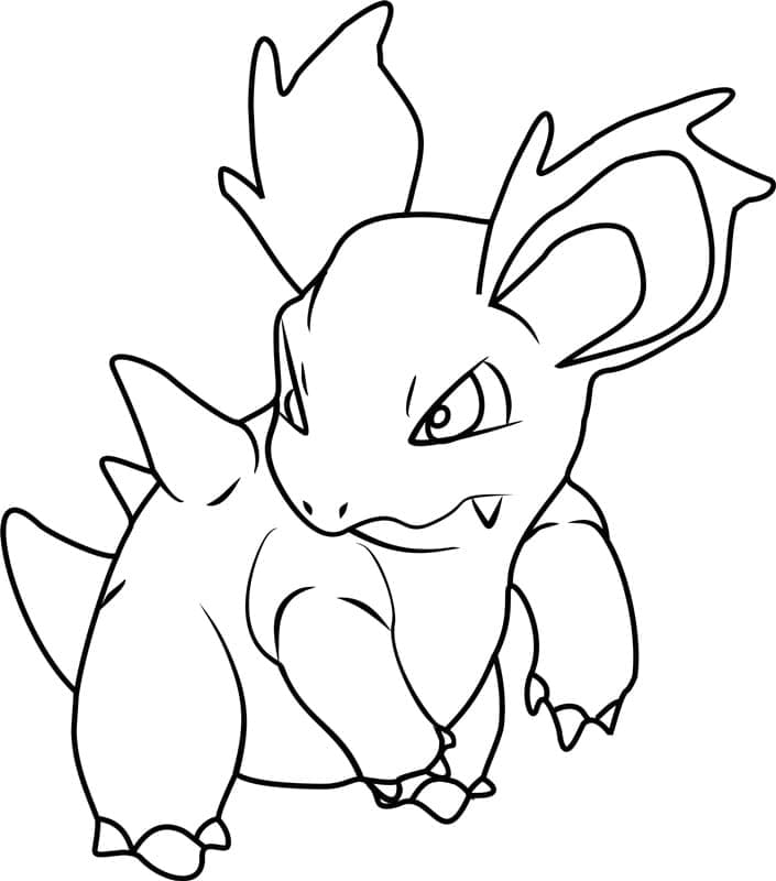 Desenho deNidorina Pokemon para colorir