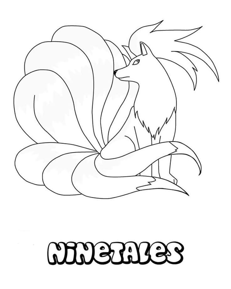 Desenho deNinetales Pokemon para colorir